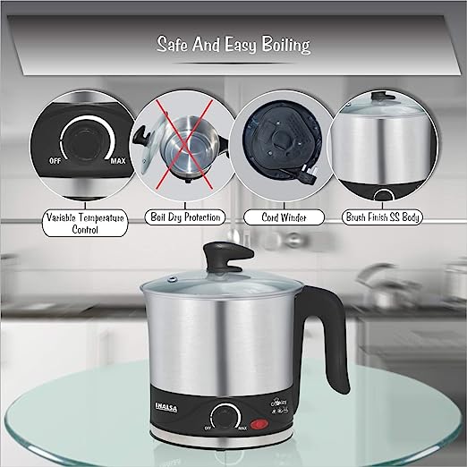 Inalsa Cookizy 1.5-Litre Kettle (Black/Grey) Inalsa Cookizy 1.5-Litre Kettle (Black/Grey)